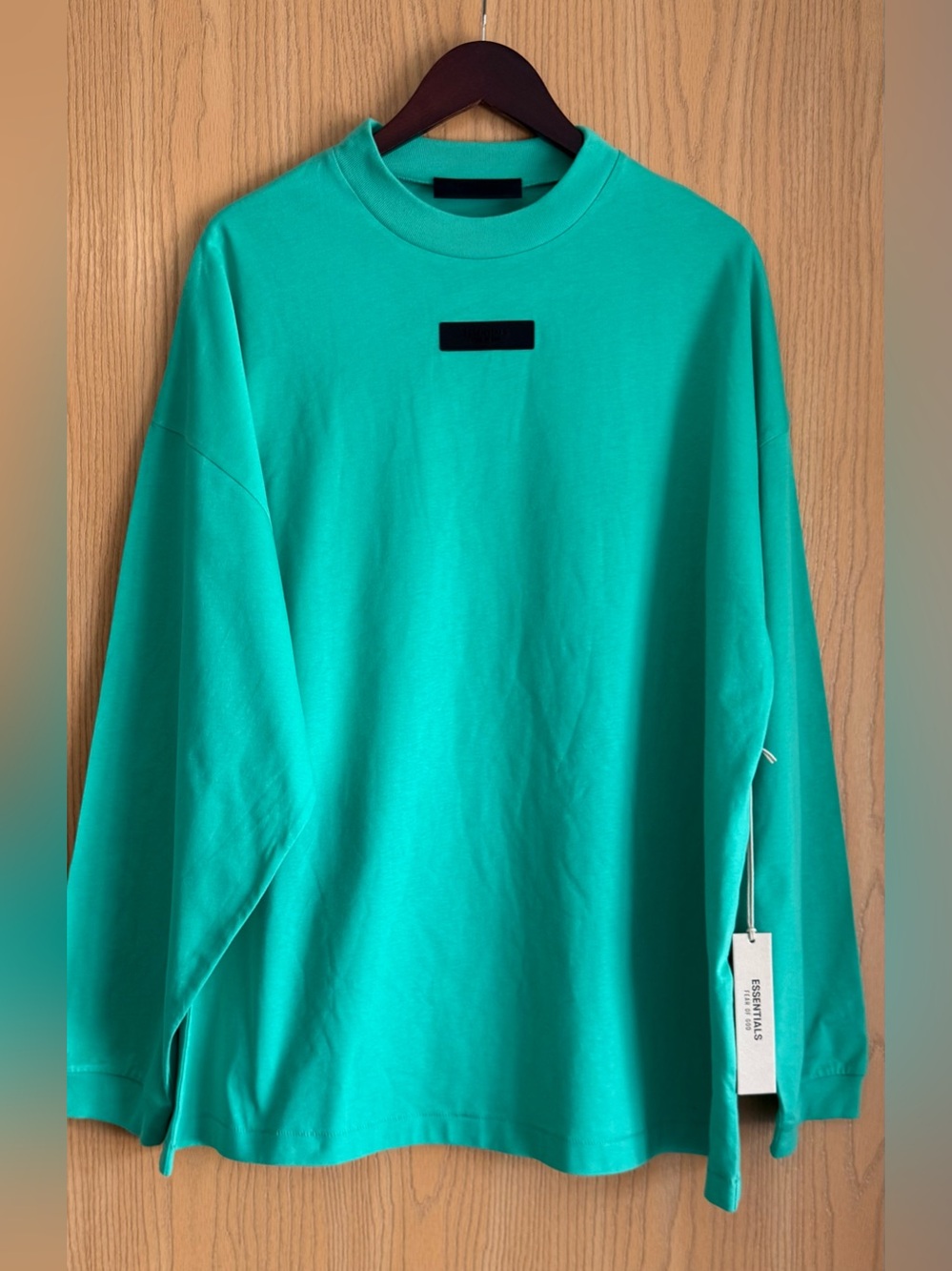 Fear Of God Essentials | Men Medium | Mint Leaf Long Sleeve Oversized Shirt NWT